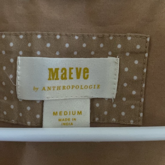 Anthropologie Maeve size Medium long sleeve taupe in in color - Picture 2 of 6